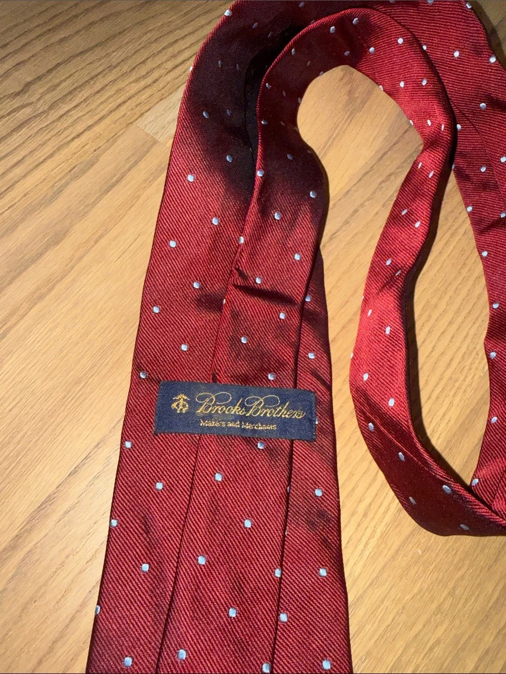 Brooks Brothers Red Tie with Light Dot Pattern